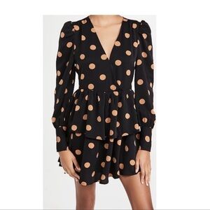En Saison Dot Print Mini Dress